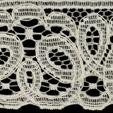 White Leaf-Like Loops Corded Lace Trim - 3.25"