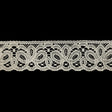 White Leaf-Like Loops Corded Lace Trim - 3.25"