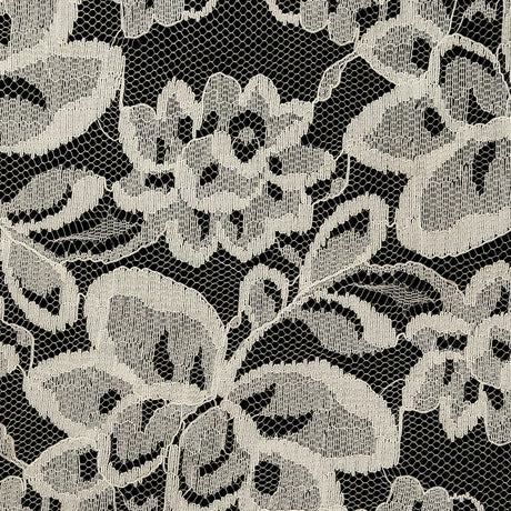 White Floral Lace Trim with Finished Edges - 5.5"