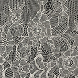 Blanc de Blanc Floral Chantilly Lace Trim with Eyelash Fringe - 10" x 3yd