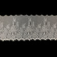 Blanc de Blanc Floral Chantilly Lace Trim with Eyelash Fringe - 10" x 3yd