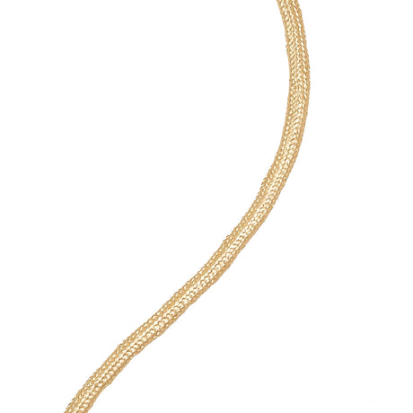 Beige Luminous Cotton Blend Braided Cord - 3mm