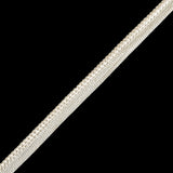 Off White Cotton Braided Cord with Lip - 0.375"