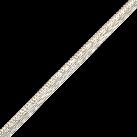 Off White Cotton Braided Cord with Lip - 0.375"