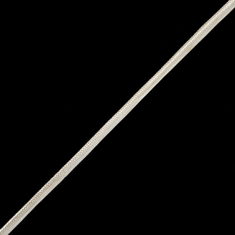 Off White Cotton Braided Cord with Lip - 0.375"