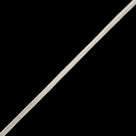 Off White Cotton Braided Cord with Lip - 0.375"