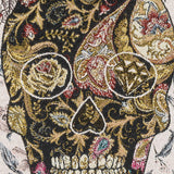 French Blanc Skull in Love Oversized Square Patch - 18.875"
