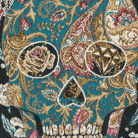 French Noir Skull in Love Oversized Square Patch - 18.875"