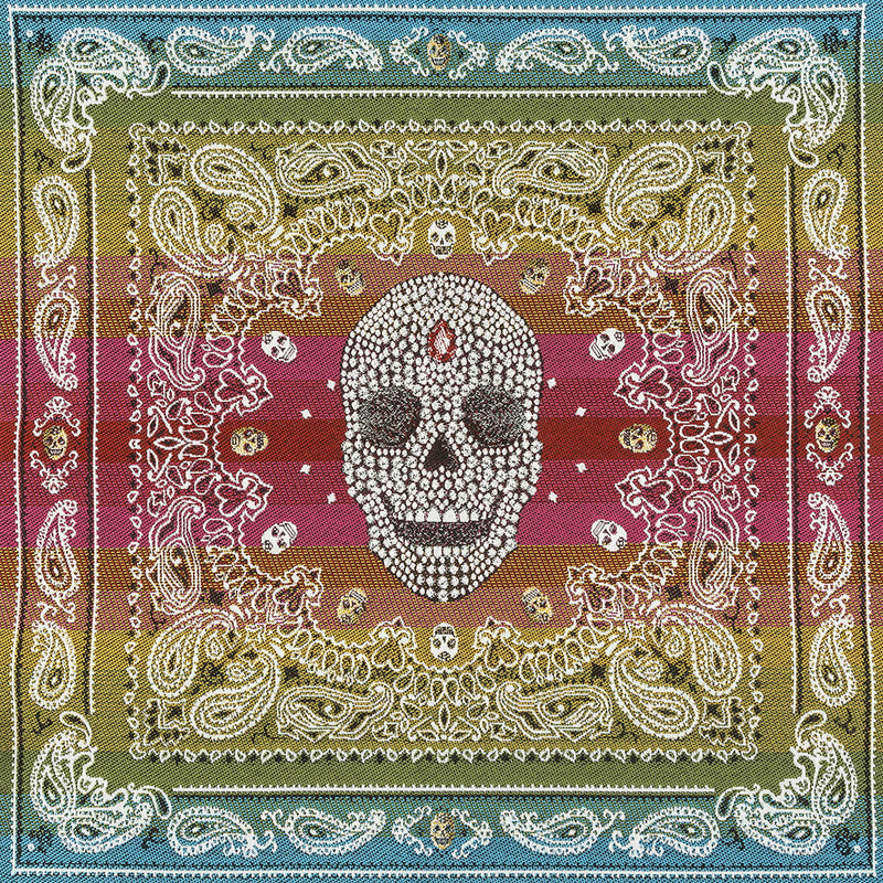 French Multicolored Diamonds and Bandanas Oversized Square Patch - 18.875"
