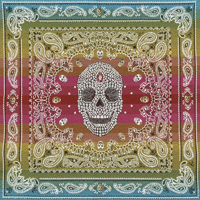French Multicolored Diamonds and Bandanas Oversized Square Patch - 18.875"