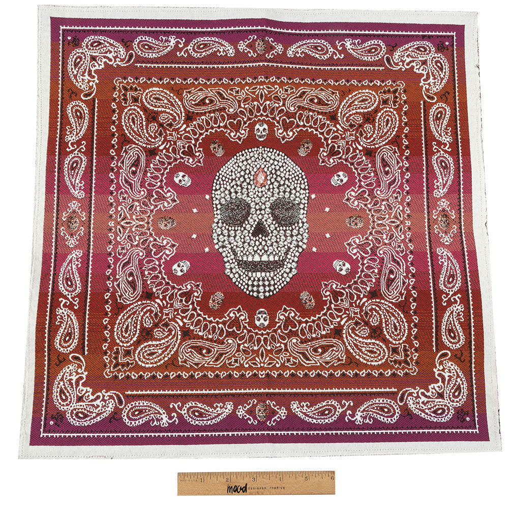 French Rouge Multi Diamonds and Bandanas Oversized Square Patch - 18.875"