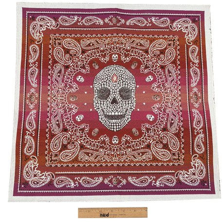French Rouge Multi Diamonds and Bandanas Oversized Square Patch - 18.875"