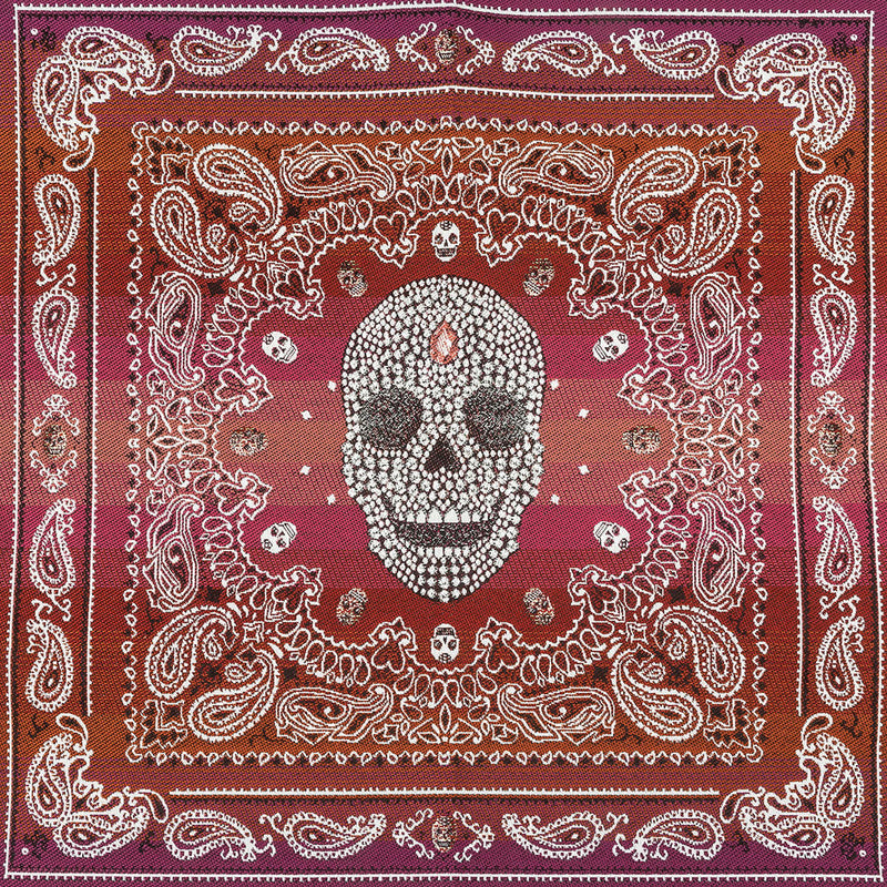 French Rouge Multi Diamonds and Bandanas Oversized Square Patch - 18.875"