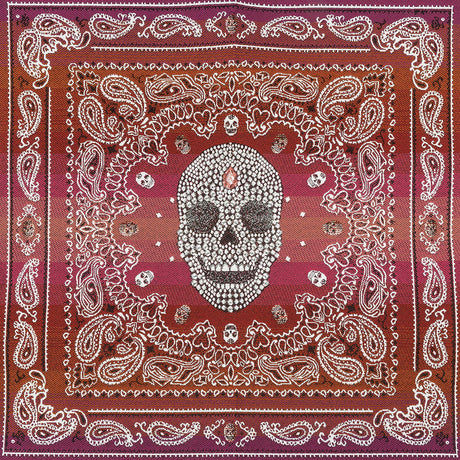 French Rouge Multi Diamonds and Bandanas Oversized Square Patch - 18.875"