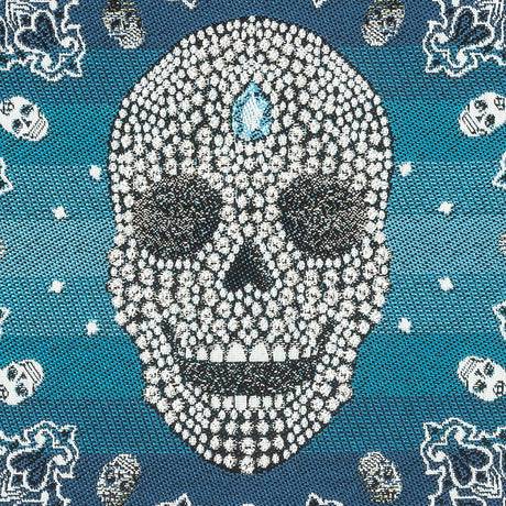 French Bleu Multi Diamonds and Bandanas Oversized Square Patch - 18.875"