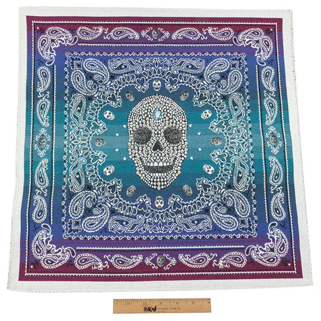 French Bleu Multi Diamonds and Bandanas Oversized Square Patch - 18.875"