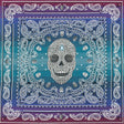 French Bleu Multi Diamonds and Bandanas Oversized Square Patch - 18.875"