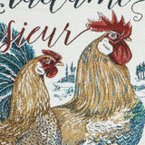 French Bleu Madame and Monsieur Oversized Square Patch - 18.875"
