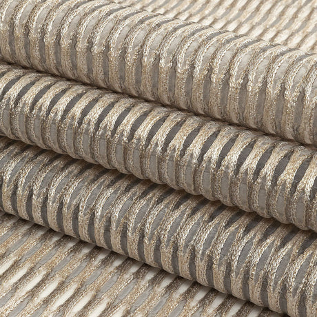 Metallic Gold and Beige Raised Lattice Sheer Organza Luxury Brocade