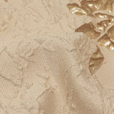 Metallic Gold and Beige Roses and Leaves Luxury Brocade