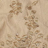 Metallic Gold and Beige Roses and Leaves Luxury Brocade