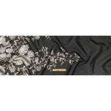 Metallic Silver, Gold and Black Floral Luxury Burnout Brocade