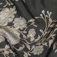 Metallic Silver, Gold and Black Floral Luxury Burnout Brocade