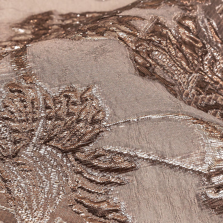Metallic Rose Gold Floral Luxury Burnout Brocade