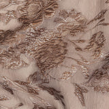 Metallic Rose Gold Floral Luxury Burnout Brocade