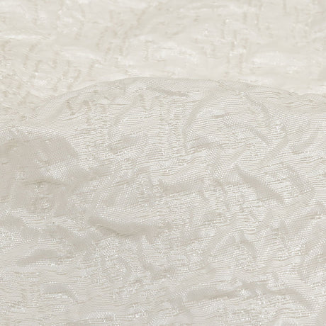 Metallic White Crinkled Luxury Brocade