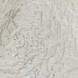 Metallic Silver and White Crinkled Luxury Brocade