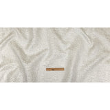 Metallic Silver and White Crinkled Luxury Brocade