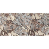 Metallic Black, White and Beige Oversized Flowers Luxury Burnout Brocade