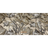 Metallic Silver and Gold Oversized Flowers Luxury Burnout Brocade