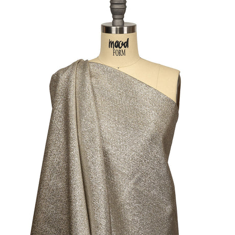 Geode Metallic Silver and Gold Crackle Luxury Brocade