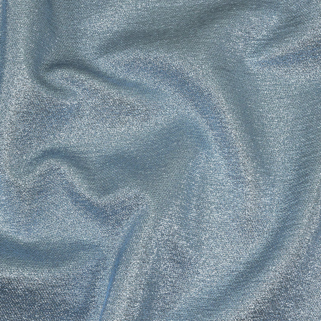 Geode Metallic Blue and Silver Crackle Luxury Brocade