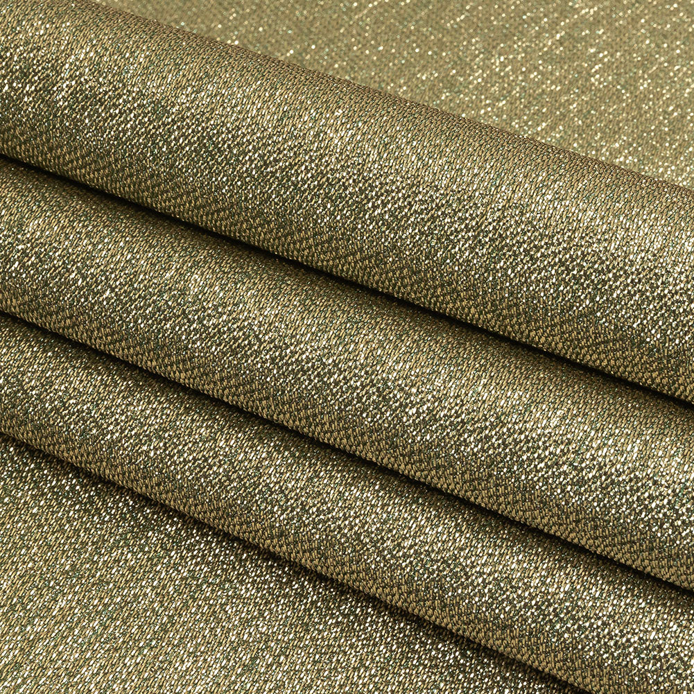 Geode Metallic Mint and Gold Crackle Luxury Brocade