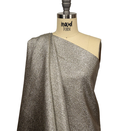 Geode Metallic Silver Crackle Luxury Brocade