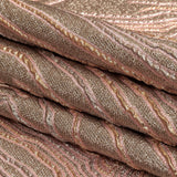 Metallic Gold, Silver and Pink Contour Lines Luxury Brocade