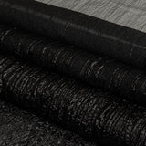 Metallic Black Lines Luxury Organza Brocade