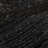 Metallic Black Lines Luxury Organza Brocade