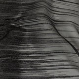 Metallic Black Lines Luxury Organza Brocade