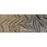 Metallic Gold and Black Lines Luxury Organza Brocade
