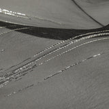 Metallic Silver and Black Lines Luxury Organza Brocade