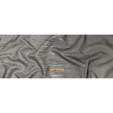 Metallic Silver and Black Lines Luxury Organza Brocade