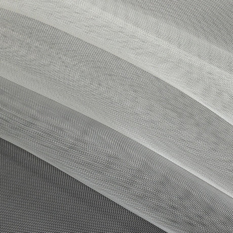 Stiff Mesh-Like Polyester Organza - White - Iris Collection