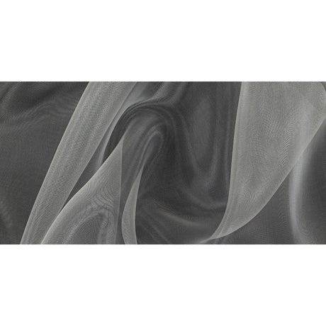 Stiff Mesh-Like Polyester Organza - White - Iris Collection