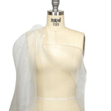 Stiff Mesh-Like Polyester Organza - White - Iris Collection