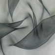 Stiff Mesh-Like Polyester Organza - Black - Iris Collection
