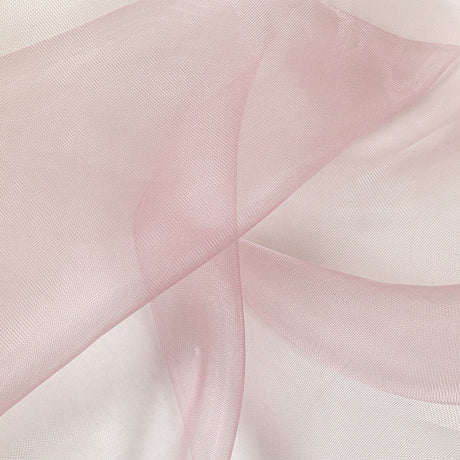 Stiff Mesh-Like Polyester Organza - Powder Pink - Iris Collection